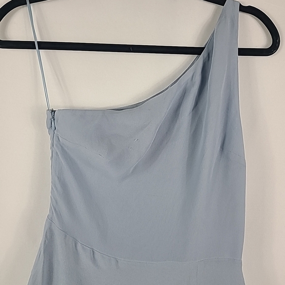 Reformation Evelyn One Shoulder Maxi Dress Light Blue Size 0 - Picture 2 of 9